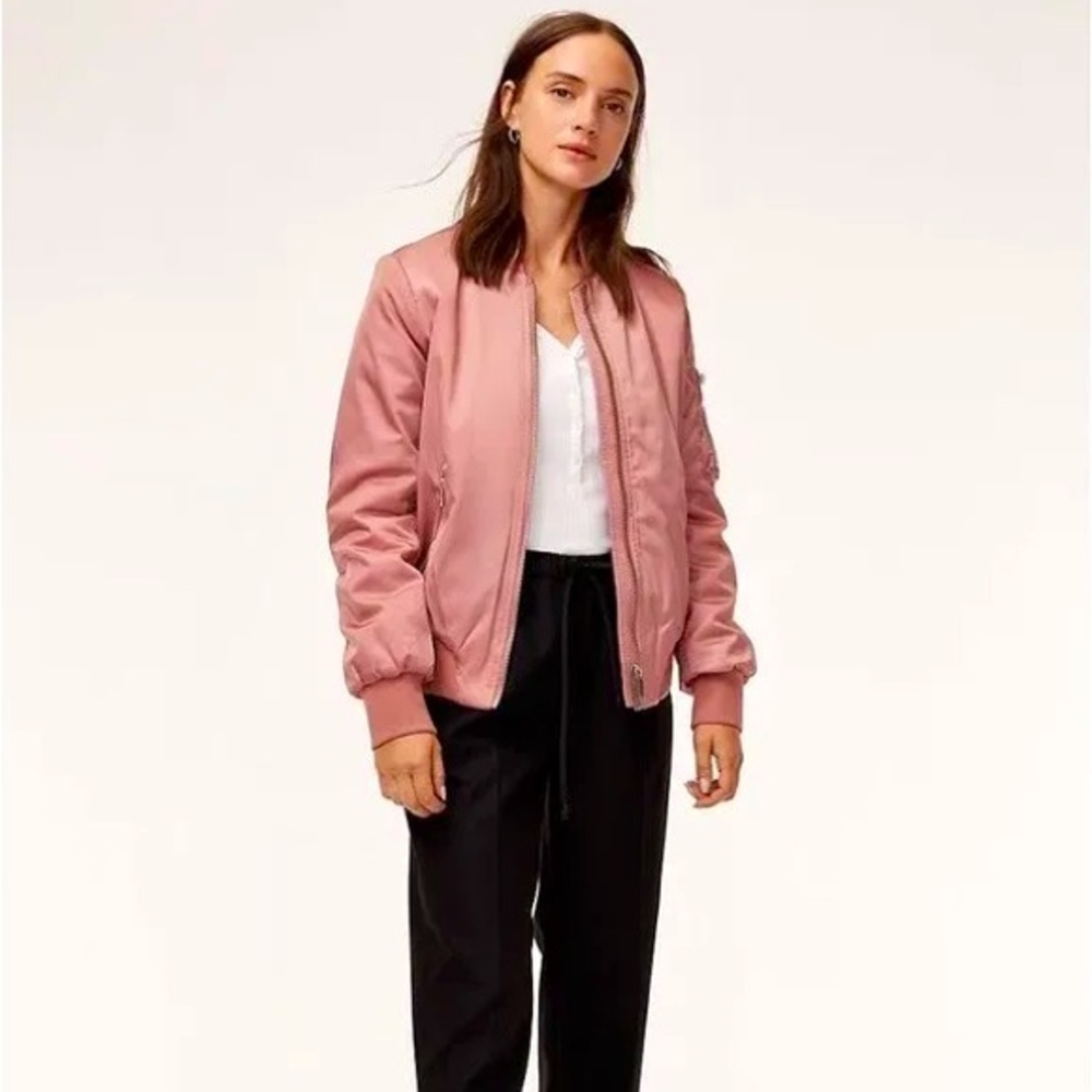 The Group by Babaton Aritzia Bomber in Pink